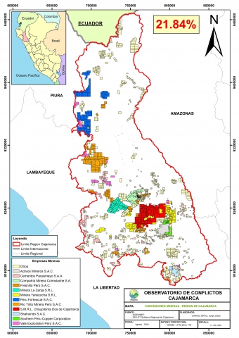 Mapa Concesiones Mineras Cajamarca (2021) Mapa Concesiones Mineras Cajamarca (2021)