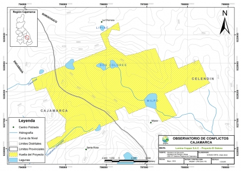 Mapa Proyecto Minero El Galeno Mapa Proyecto Minero El Galeno